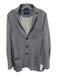 Rye 51 Size 50 Blue & White Cotton Blend Micro Cardigan Men's Sweater Blue & White / 50
