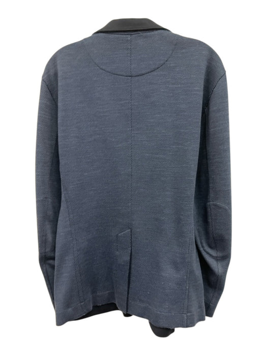 Rye 51 Size 52 Navy & Blue Cotton Blend Twill Cardigan Men's Sweater Navy & Blue / 52