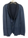 Rye 51 Size 52 Navy & Blue Cotton Blend Twill Cardigan Men's Sweater Navy & Blue / 52