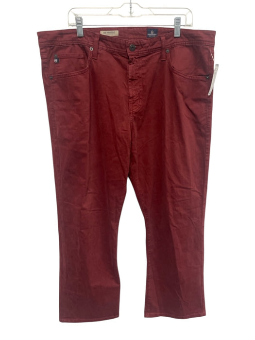 AG Size 38 Red Cotton Blend Solid Khakis Men's Pants Red / 38