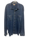 Faherty Size XXL Blue Cotton Blend Washed Button Up Sweatshirt Long Sleeve Shirt Blue / XXL