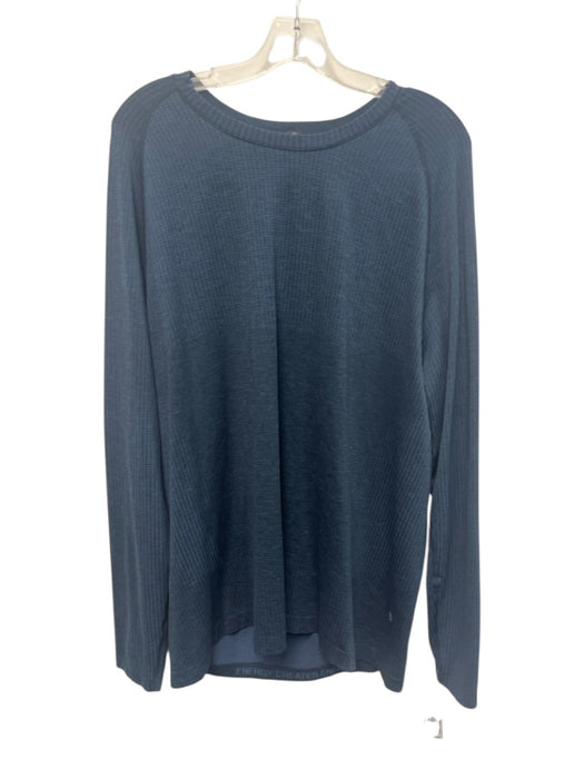 Lululemon Size XXL Blue Synthetic Heathered Athletic T Shirt Long Sleeve Shirt Blue / XXL