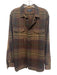 Cremieux Size L Brown Cotton Blend Plaid Flannel Button up Long Sleeve Shirt Brown / L