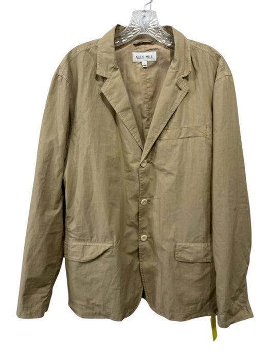 Alex Mill Size L Tan Solid Buttons Men's Jacket Tan / L