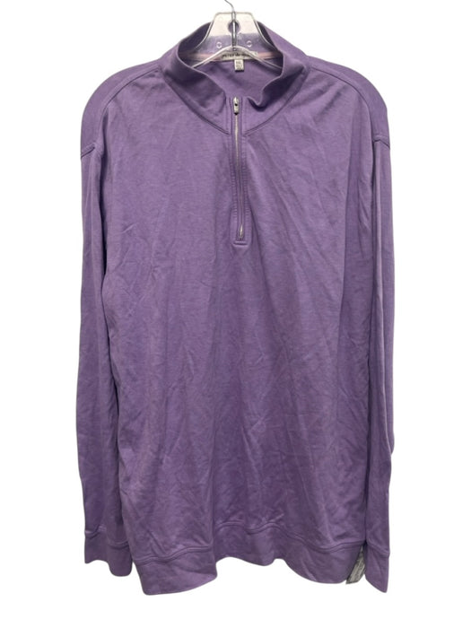 Peter Millar Size XXL Purple Cotton Blend Heathered Sweatshirt Long Sleeve Shirt Purple / XXL
