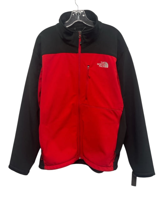 The North Face Size XL Red & Black Synthetic Two Tone Athleisure Men's Jacket Red & Black / XL