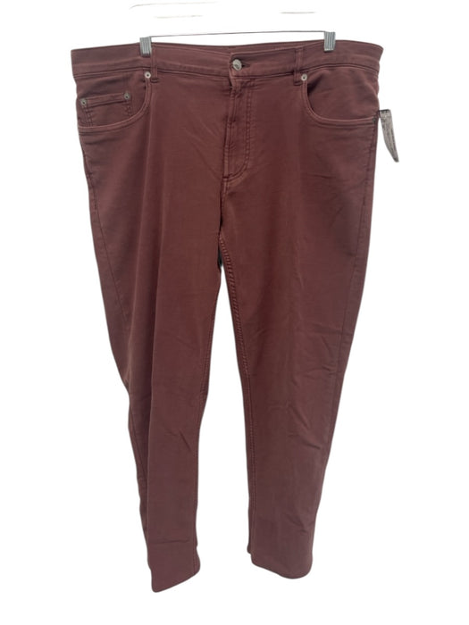 Faherty Size 38 Red Cotton Blend Solid Slim Khakis Men's Pants Red / 38