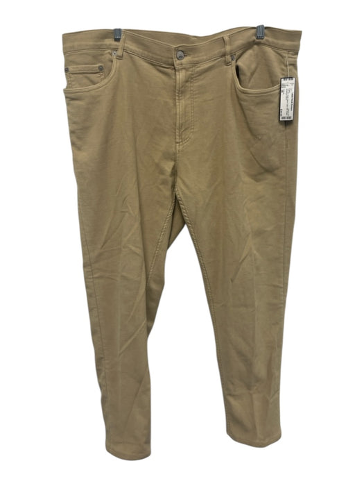 Faherty Size 38 Tan Cotton Blend Solid Slim Khakis Men's Pants Tan / 38