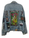 Chaps Vintage Size 2XL Light Wash Cotton Solid Trucker Patches Men's Jacket Light Wash / 2XL