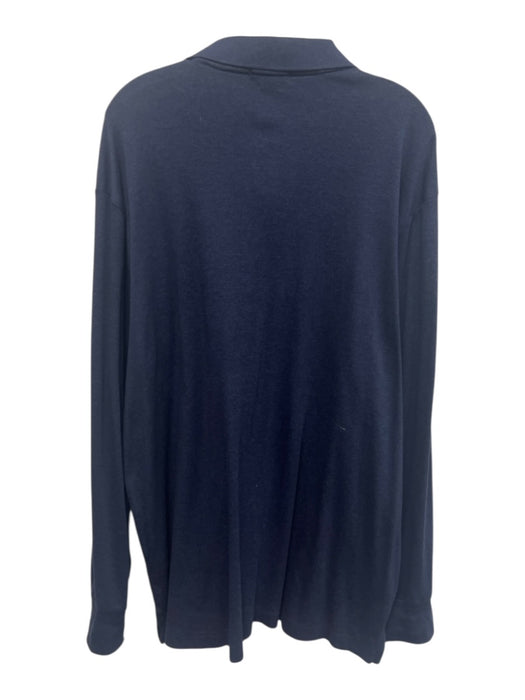 Polo NWT Size XXL Blue Cotton Blend Solid Polo Men's Long Sleeve Shirt Blue / XXL