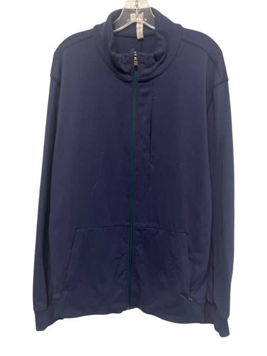 Lululemon Size XXL Blue Synthetic Solid Zip UP Athleisure Men's Jacket Blue / XXL