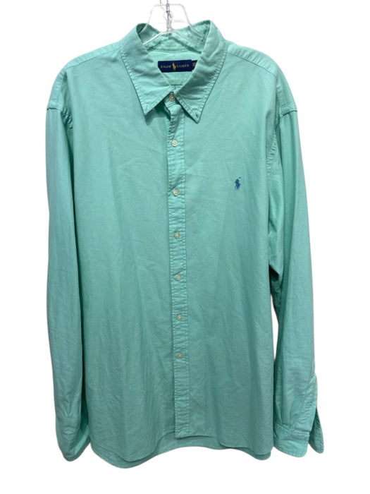 Ralph Lauren Size XXL Seafoam Green Cotton Solid Oxford Men's Long Sleeve Shirt Seafoam Green / XXL
