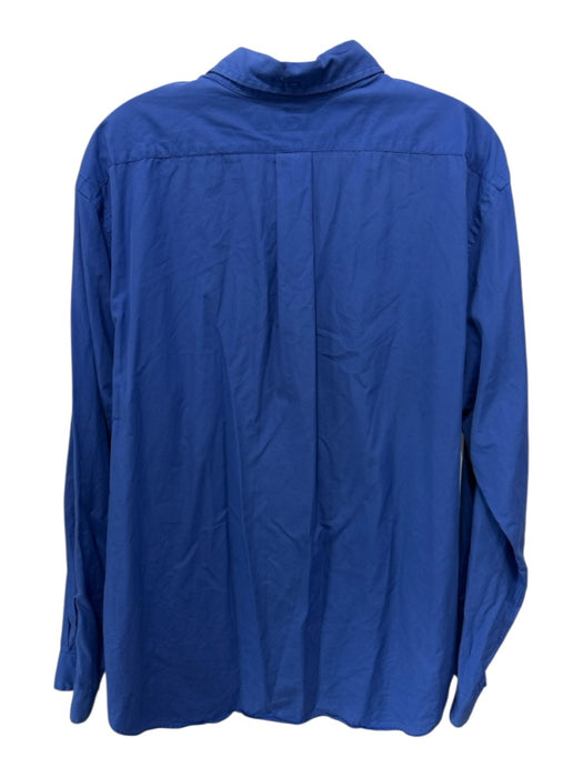 Ralph Lauren Size XXL Blue Cotton Solid Button Up Men's Long Sleeve Shirt Blue / XXL