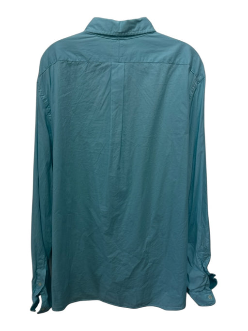 Ralph Lauren NWT Size XXL Light blue Cotton Blend Solid Men's Long Sleeve Shirt Light blue / XXL