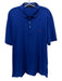 Polo Size XXL Blue Cotton Blend Solid Polo Men's Short Sleeve Blue / XXL