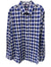 Robert Graham Size XL Blue Cotton Plaid Button Up Men's Long Sleeve Shirt Blue / XL