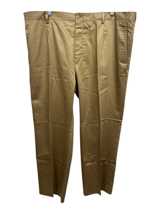 Dolce & Gabbana Size 58 Tan Cotton Solid Khaki Dress Men's Pants Tan / 58