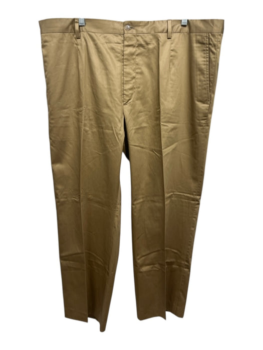 Dolce & Gabbana Size 58 Tan Cotton Solid Khaki Dress Men's Pants Tan / 58
