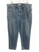 Madewell Size 32 Light Wash Cotton Blend High Rise Whiskering Straight Leg Jeans Light Wash / 32