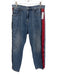 Victoria Victoria Beckham Size 30 Blue & Red Cotton Blend Denim Mid Rise Jeans Blue & Red / 30