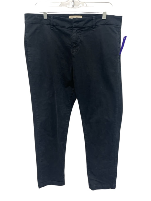 Nili Lotan Size 10 Black Cotton Blend High Rise Slim Crop Pants Black / 10