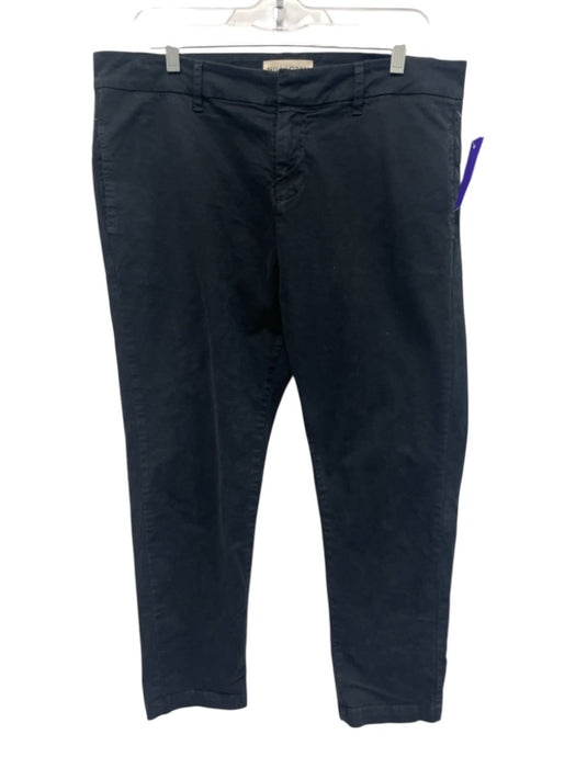 Nili Lotan Size 10 Black Cotton Blend High Rise Slim Crop Pants Black / 10