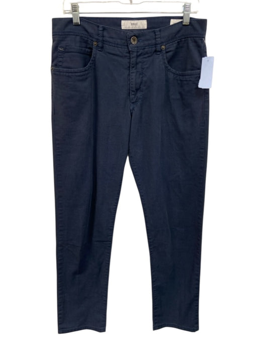 Brax Size 32 Blue Cotton Blend Solid Slim Khakis Men's Pants Blue / 32