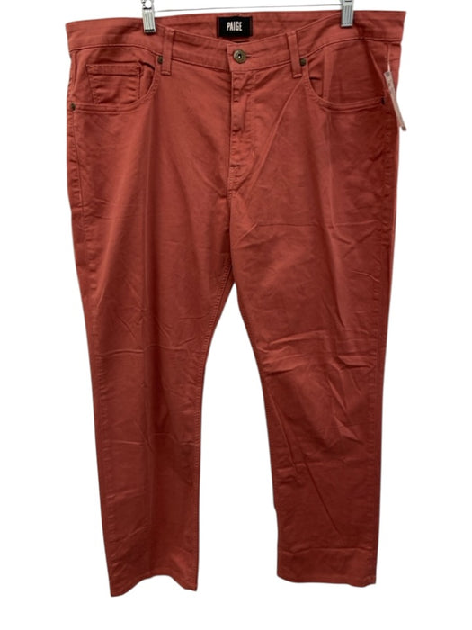 Paige Size 38 Red Cotton Blend Solid Khaki Men's Pants Red / 38