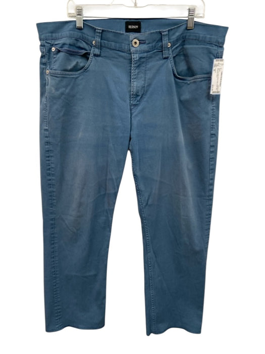 Hudson Size 38 Blue Cotton Blend Solid Khaki Slim Men's Pants Blue / 38