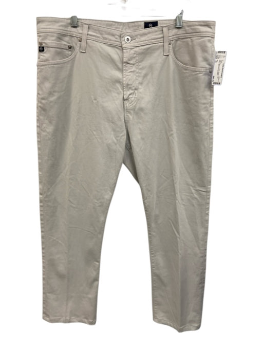 AG Size 38 Light Beige Cotton Blend Solid Khaki Slim Men's Pants Light Beige / 38