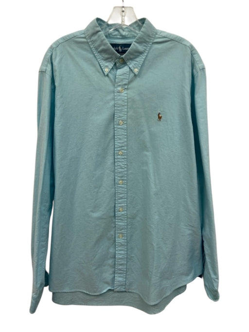 Ralph Lauren Size XL Light blue Cotton Solid Oxford Button up Long Sleeve Shirt Light blue / XL