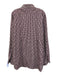 Etro Size 44 Purple & White Cotton Abstract Button Up Miltered Long Sleeve Shirt Purple & White / 44