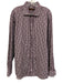 Etro Size 44 Purple & White Cotton Abstract Button Up Miltered Long Sleeve Shirt Purple & White / 44
