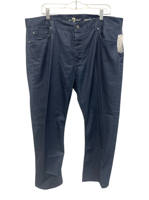 7 For All Mankind Size 38 Dark Wash Cotton Blend Waxed Jean Men's Pants Dark Wash / 38