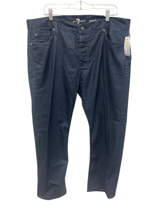 7 For All Mankind Size 38 Dark Wash Cotton Blend Waxed Jean Men's Pants Dark Wash / 38