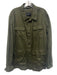Massimo Dutti Size XXL Olive Green Linen Solid Button Up Safari Men's Jacket Olive Green / XXL