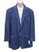 Etro Blue Linen Paisley Peak Lapel 2 Button Men's Blazer Blue / XL