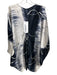 Maria + Cornejo Size 14 Black, gray & white Silk V Neck Ombre Straight Pant Set Black, gray & white / 14