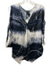 Maria + Cornejo Size 14 Black, gray & white Silk V Neck Ombre Straight Pant Set Black, gray & white / 14