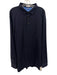 Polo Size XXL Navy Blue Cotton Blend Solid Polo Men's Long Sleeve Shirt Navy Blue / XXL
