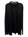 Polo Size XXL Black Synthetic Solid Polo Athleisure Men's Long Sleeve Shirt Black / XXL
