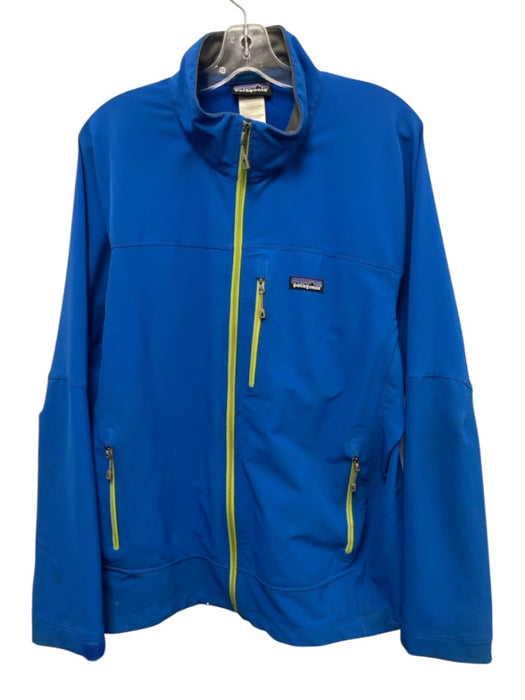 Patagonia Size XL Blue Synthetic Solid Zip UP Athleisure Men's Jacket Blue / XL