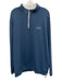 Peter Millar Size XXL Blue Synthetic Solid Quarter Zip Men's Long Sleeve Shirt Blue / XXL