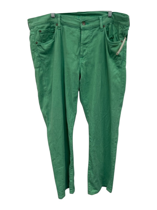 7 For All Mankind Size 38 Green Cotton Blend Solid Jean Men's Pants Green / 38