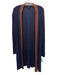 Eileen Fisher Size L Navy Blue & Brown Tencel & SILK Open Front Knit Cardigan Navy Blue & Brown / L