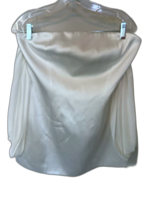 JW PEI Size 8 White Polyester & Rayon Off Shoulder Long Sleeve Mini Dress White / 8