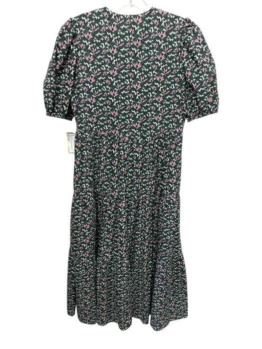 Hyacinth House Size Small Green, Pink, Blue Cotton Short Puff Sleeve Dress Green, Pink, Blue / Small