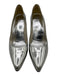 Stuart Weitzman Shoe Size 10 Silver Leather Pointed Toe Metallic Pumps Silver / 10