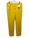 St John Sport Essentials Size XL Bright Yellow Cotton Blend Button Front Pants Bright Yellow / XL