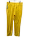St John Sport Essentials Size XL Bright Yellow Cotton Blend Button Front Pants Bright Yellow / XL
